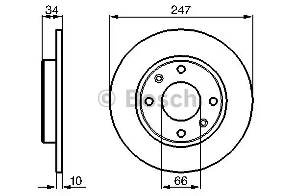 Тормозной диск BOSCH 0986478046