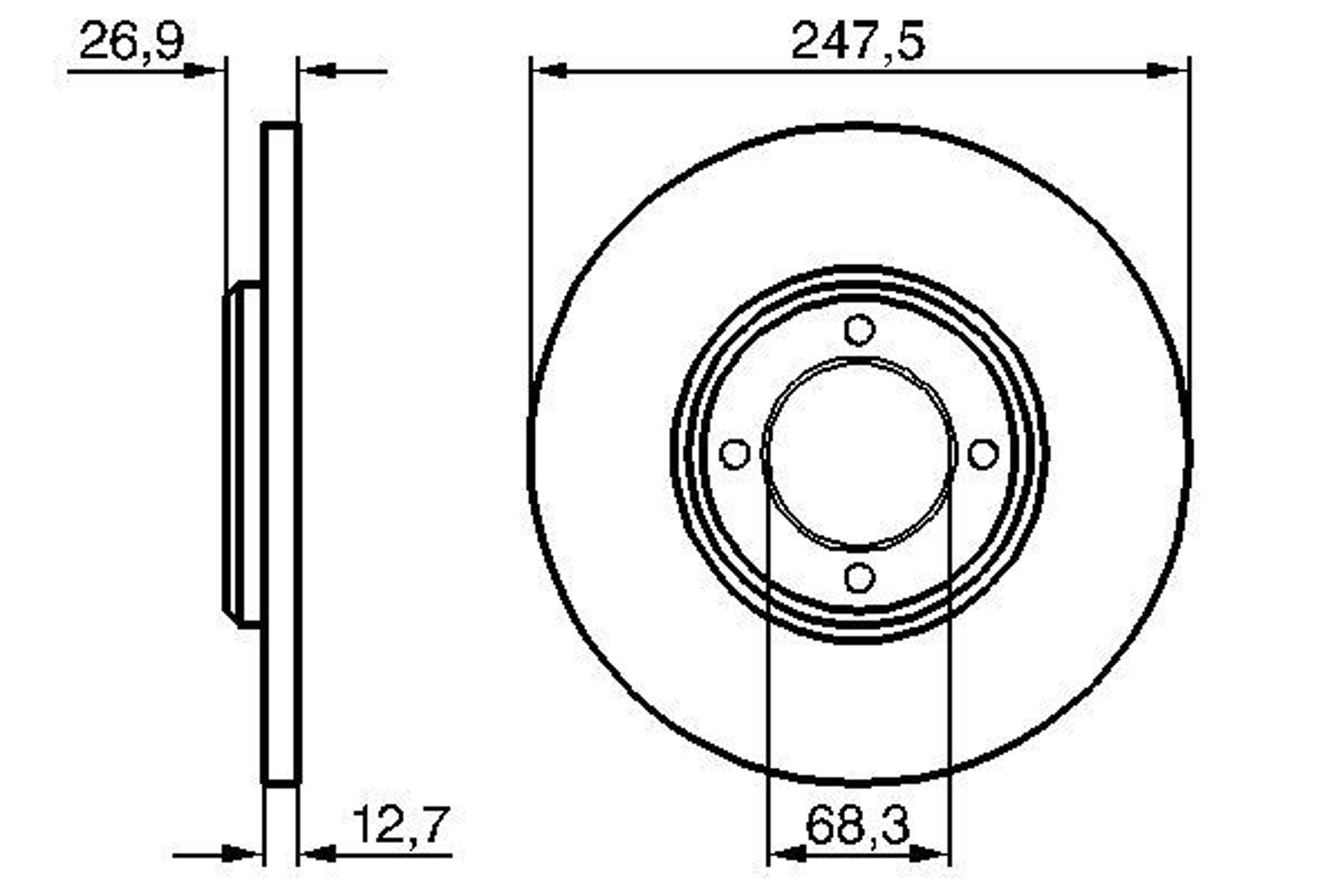 0986478071 BOSCH Диск тормозной