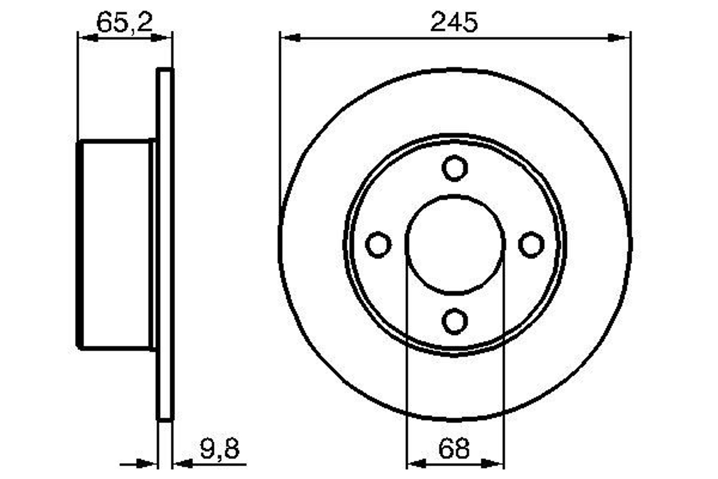 0986478073 BOSCH Диск тормозной