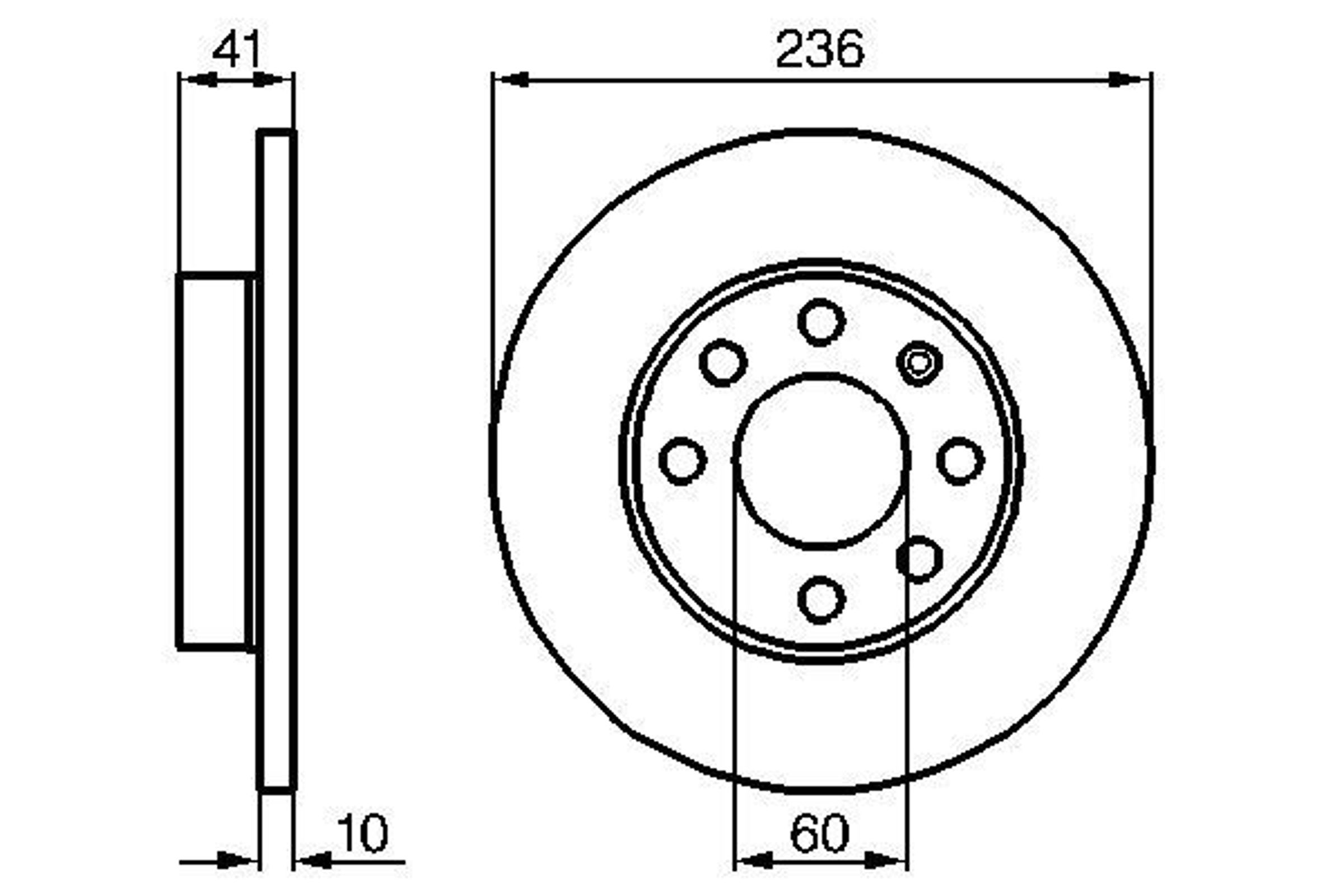 0986478080 BOSCH Диск тормозной