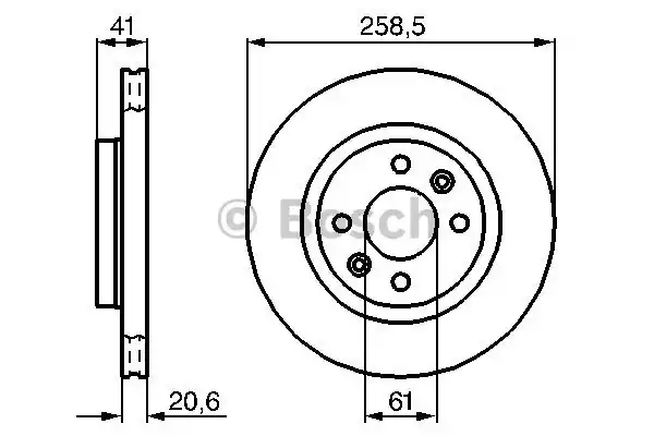 0986478124 BOSCH Тормозные диски