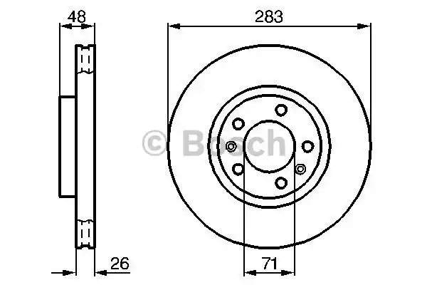 0986478125 BOSCH Тормозные диски