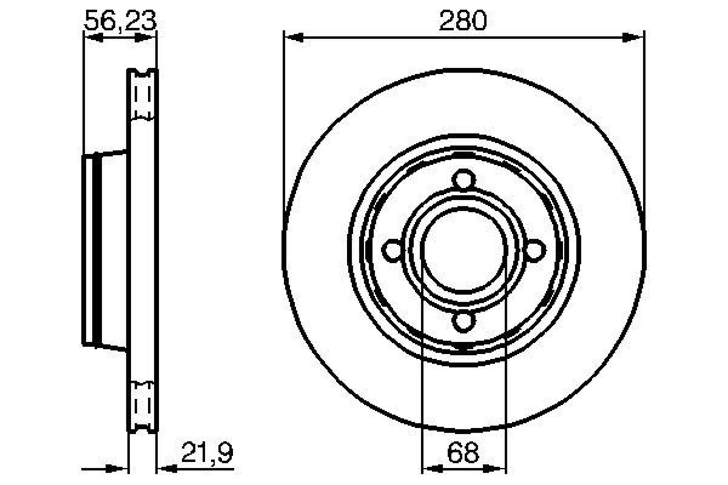Диск тормозной BOSCH 0986478128
