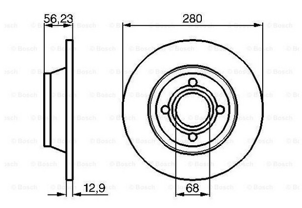 0986478131 BOSCH Тормозные диски