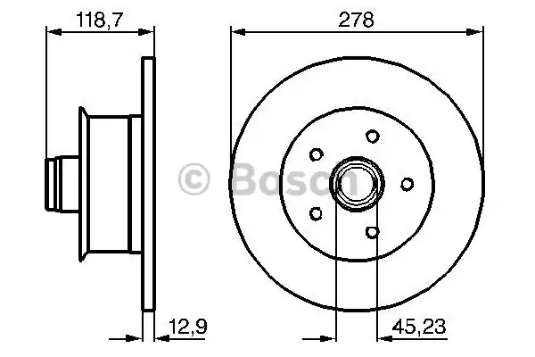 Тормозной диск BOSCH 0986478136