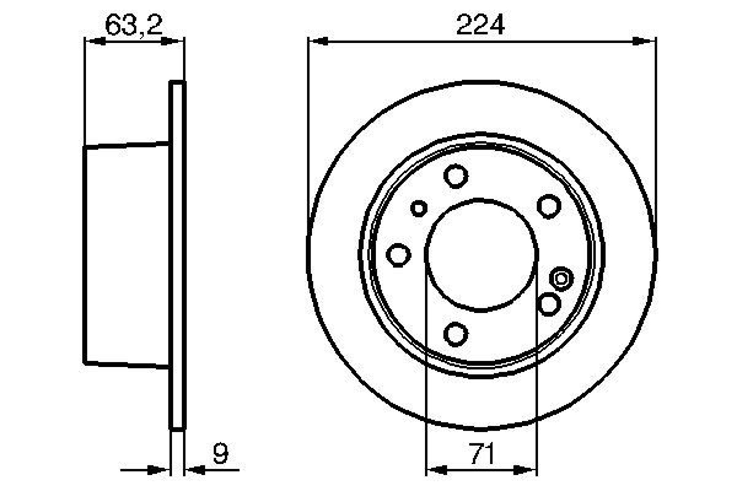 Диск тормозной BOSCH 0986478141