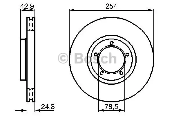 0986478160 BOSCH Тормозные диски