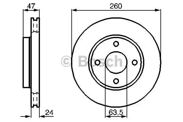 Тормозные диски BOSCH 0986478170