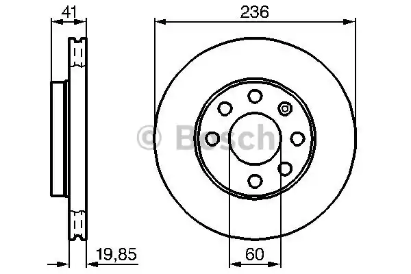 0986478192 BOSCH Тормозной диск