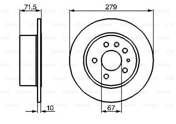 Тормозной диск BOSCH 0986478199