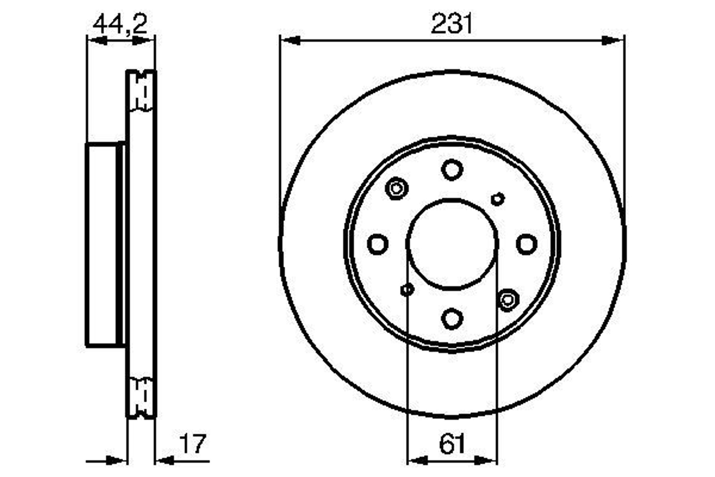 Диск тормозной BOSCH 0986478203