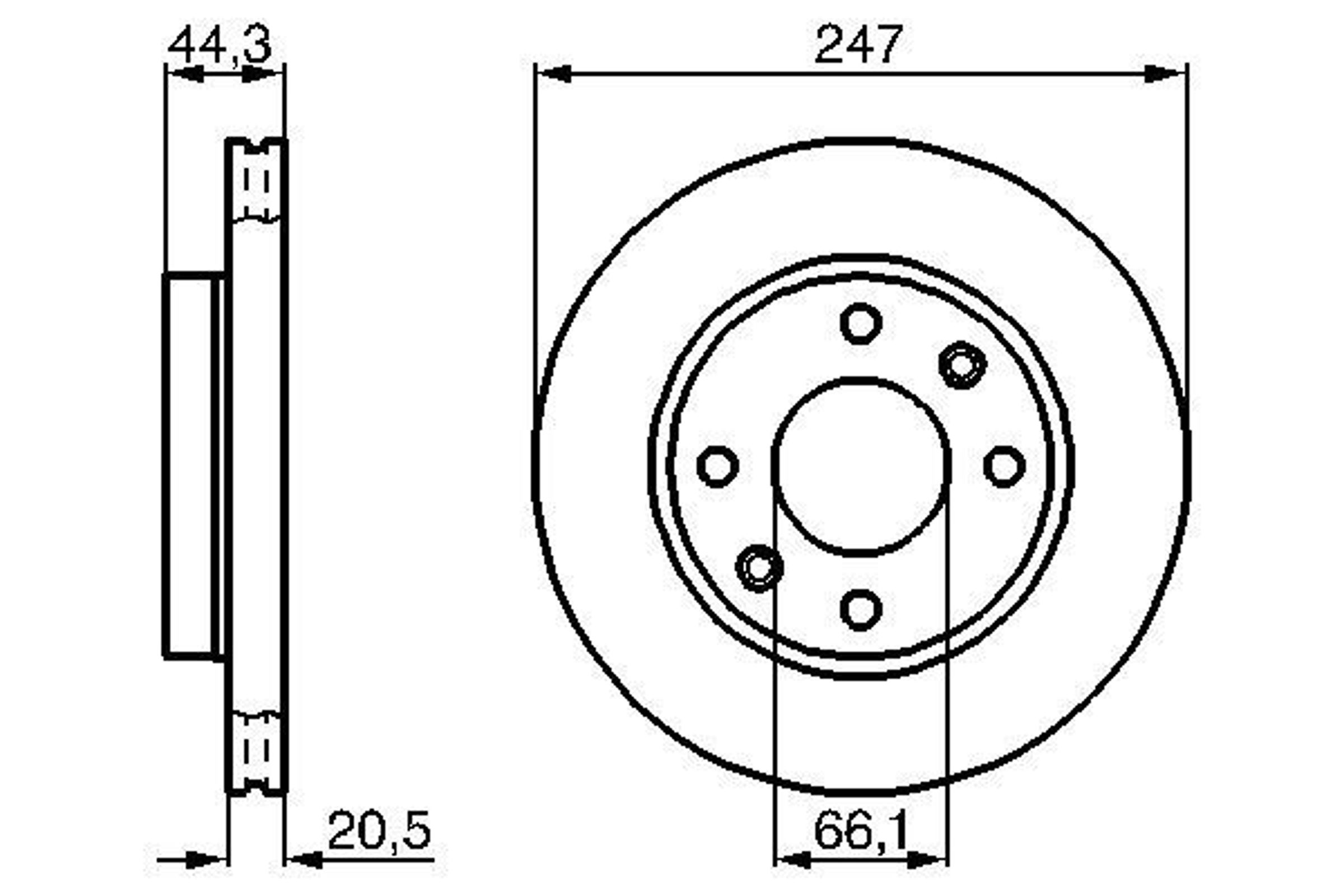 0986478211 BOSCH Диск тормозной