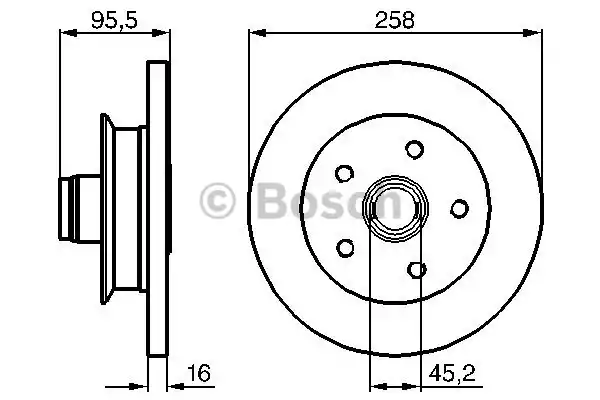 Тормозной диск BOSCH 0986478224