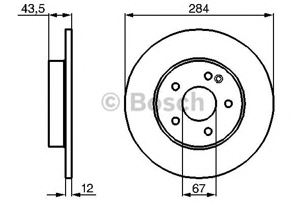 Тормозной диск BOSCH 0986478262