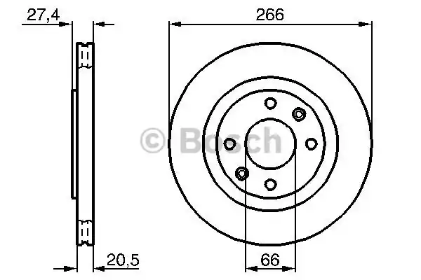 0986478268 BOSCH Тормозные диски