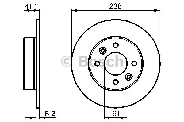 0986478273 BOSCH Диск тормозной