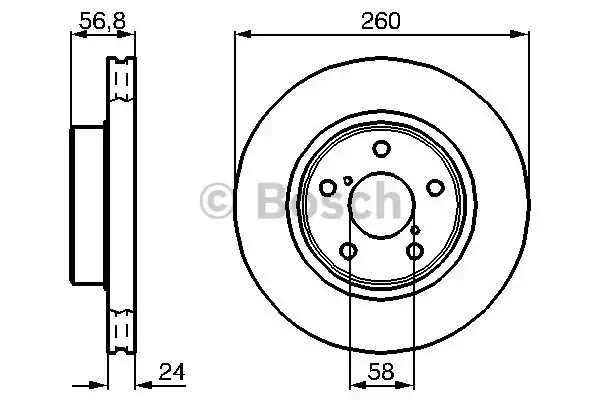 0986478293 BOSCH Тормозной диск