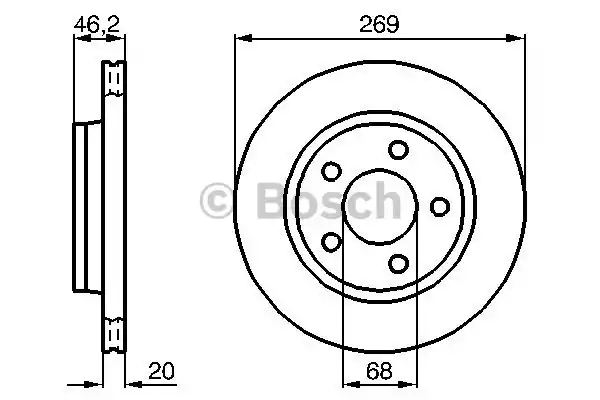 Тормозной диск BOSCH 0986478316