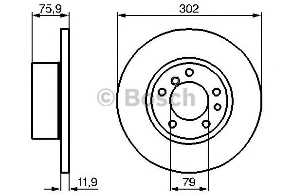Диск тормозной BOSCH 0986478319