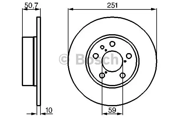 0986478341 BOSCH Тормозные диски