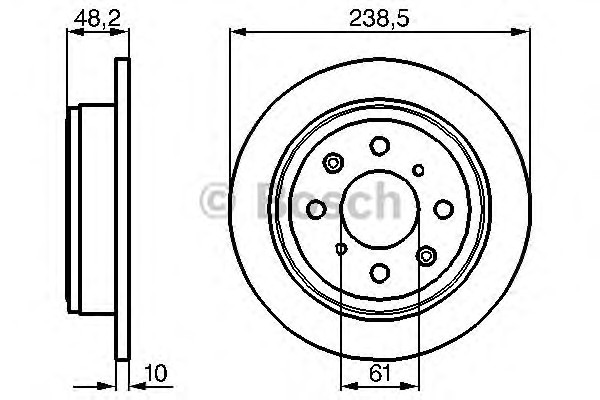 0986478350 BOSCH Тормозные диски