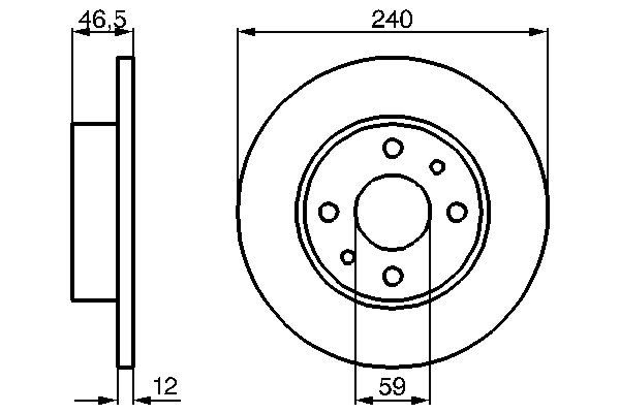 0986478353 BOSCH Диск тормозной