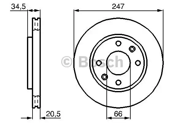 Тормозные диски BOSCH 0986478370