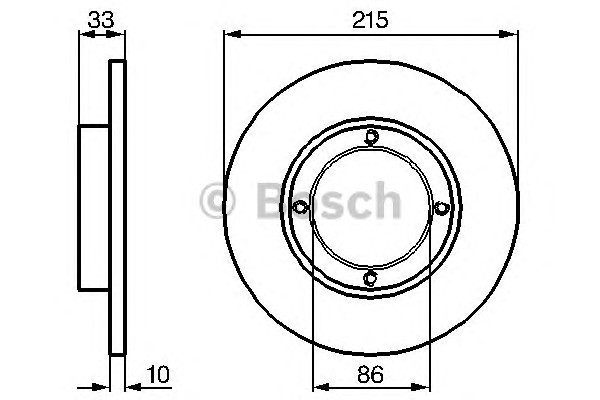 Диск тормозной BOSCH 0986478376