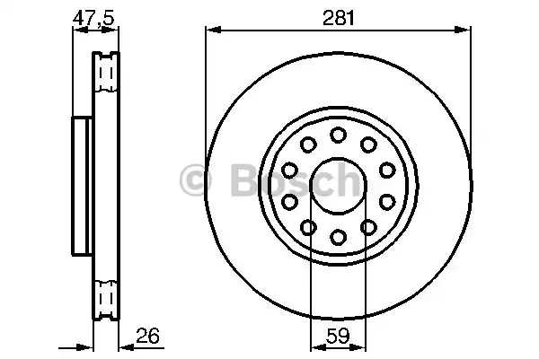 Тормозной диск BOSCH 0986478460