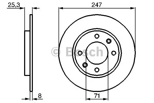 0986478464 BOSCH Тормозные диски