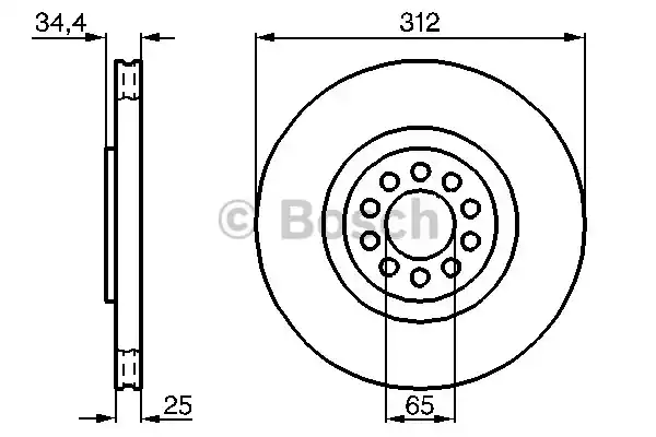 Диск тормозной BOSCH 0986478467