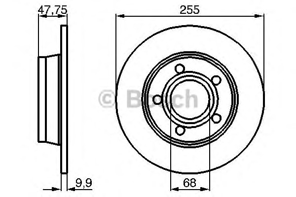 0986478480 BOSCH Тормозные диски