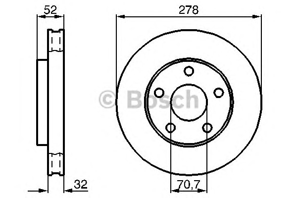 0986478486 BOSCH Тормозные диски