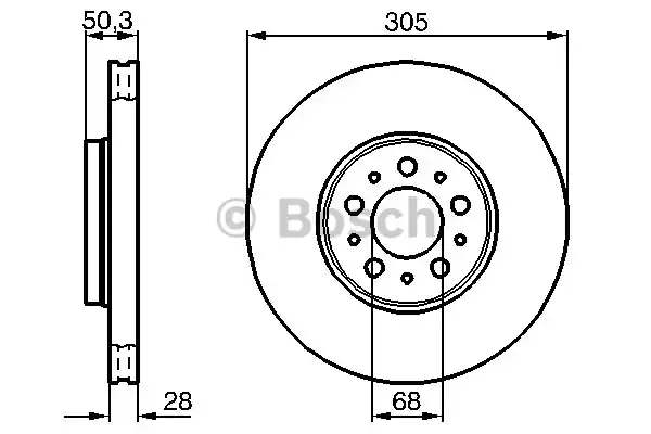 Тормозные диски BOSCH 0986478494