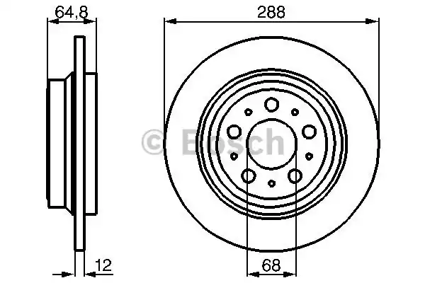 Тормозные диски BOSCH 0986478495