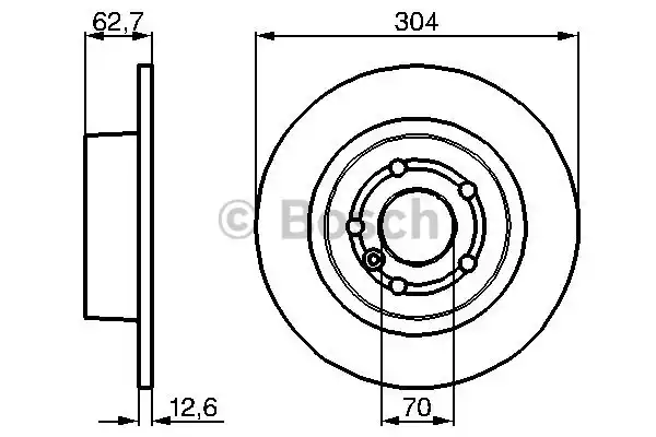 Тормозной диск BOSCH 0986478497