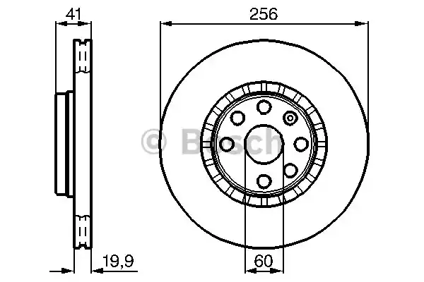 0986478535 BOSCH Диск тормозной