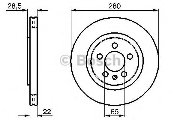 0986478542 BOSCH Тормозной диск