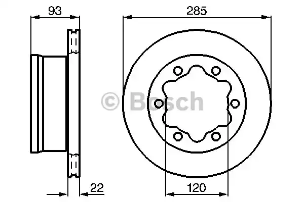 0986478555 BOSCH Тормозной диск