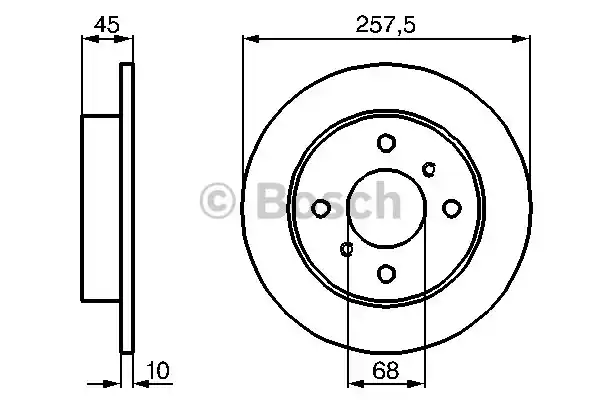 0986478564 BOSCH Тормозные диски