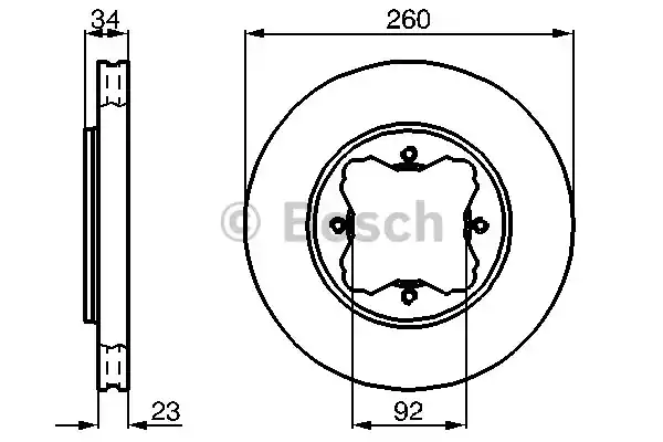 0986478568 BOSCH Тормозные диски