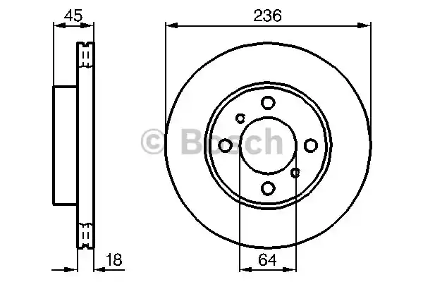 0986478572 BOSCH Тормозные диски