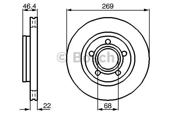 0986478574 BOSCH Тормозные диски