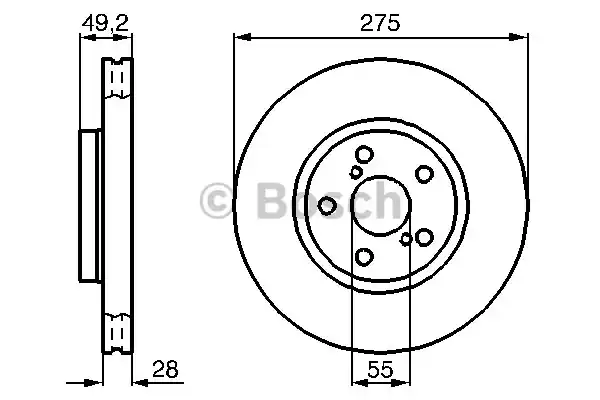 Тормозной диск BOSCH 0986478583