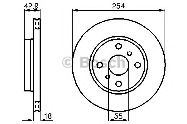 Тормозной диск BOSCH 0986478585
