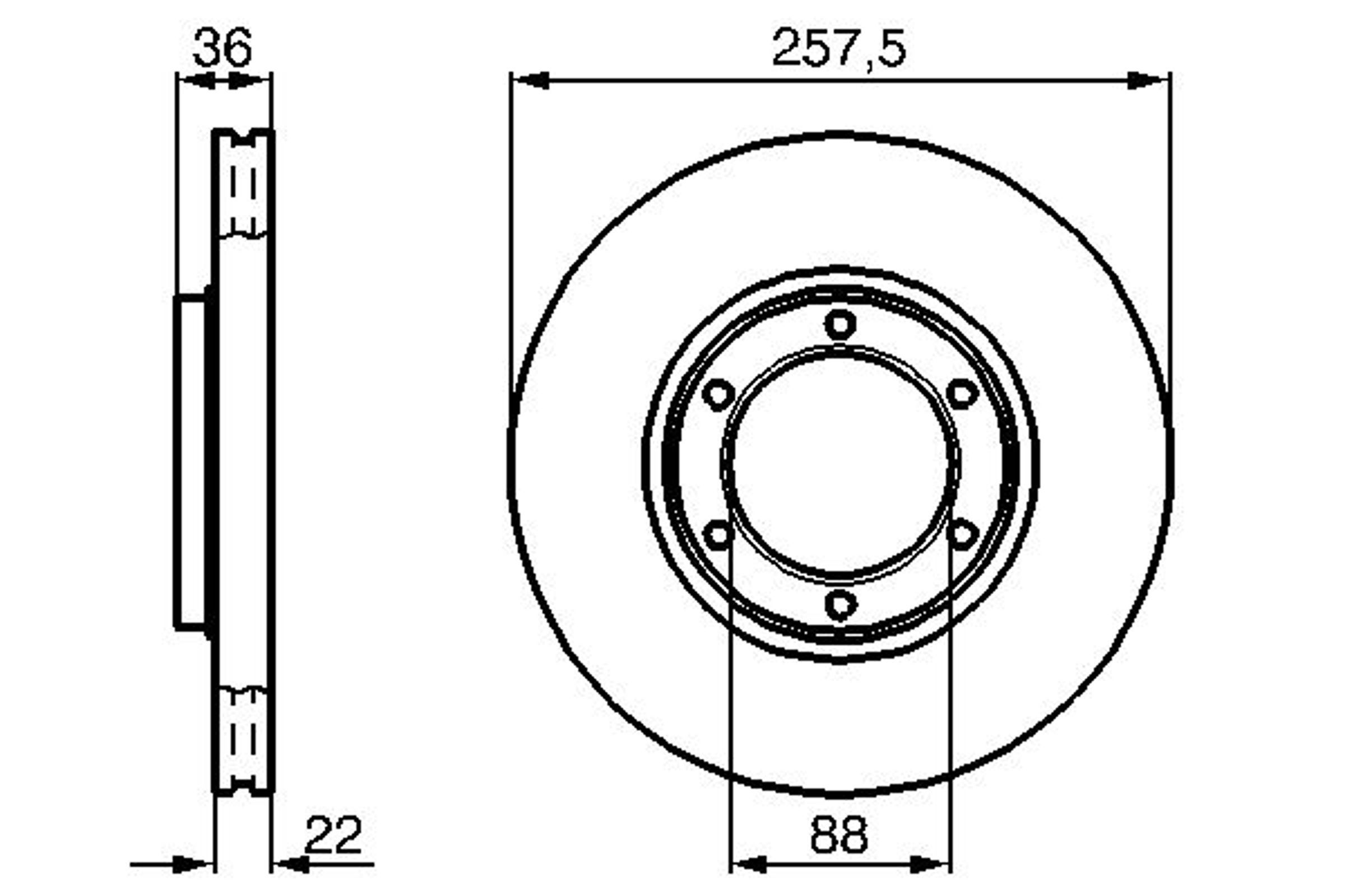 0986478596 BOSCH Диск тормозной