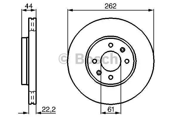 0986478598 BOSCH Тормозные диски