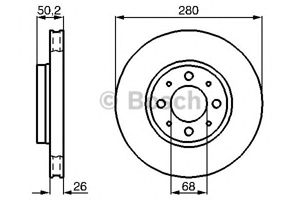 Диск тормозной BOSCH 0986478602