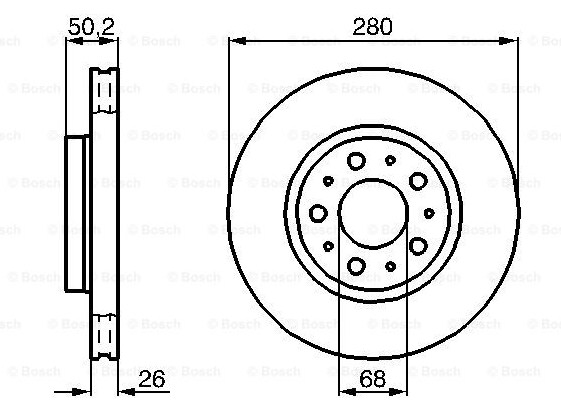 Тормозной диск BOSCH 0986478603