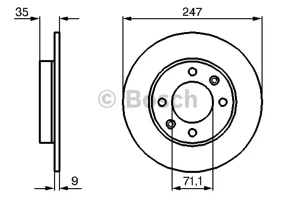 0986478608 BOSCH Тормозные диски